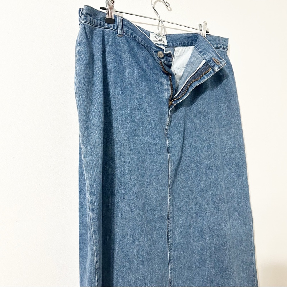 CJ Banks by Christopher & Banks MidLength Classic Denim Jean Skirt Med/Dark Wash - Picture 3 of 9